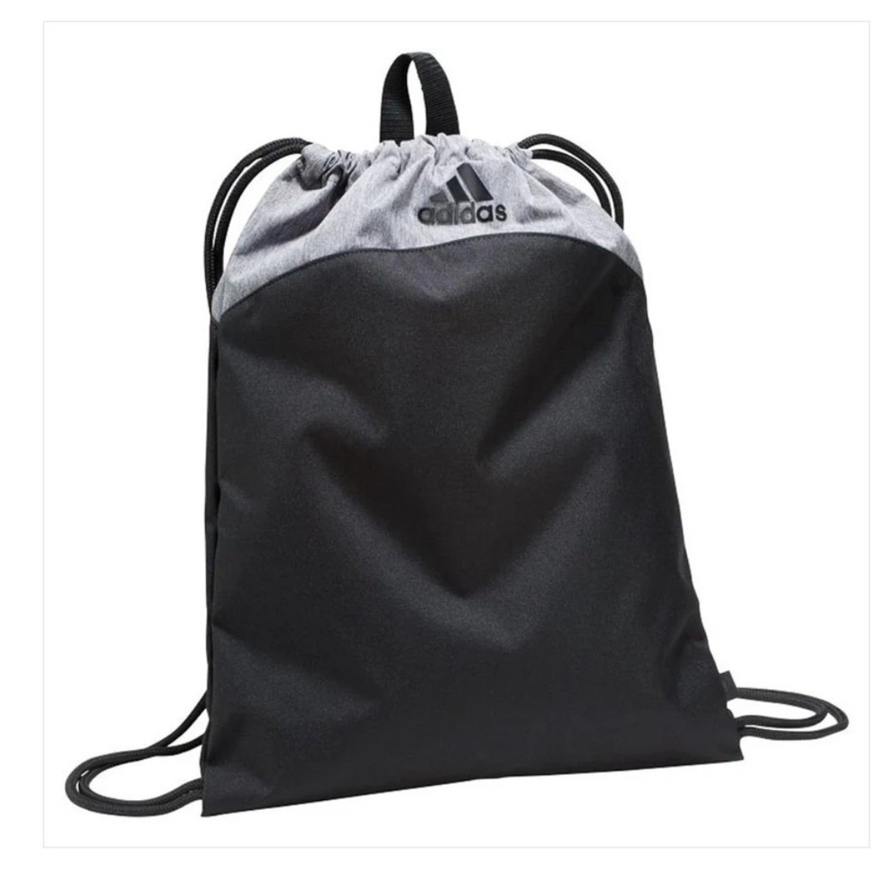 Adidas Golf Gym Bag string backpack lightweight black/ Grey classic logo